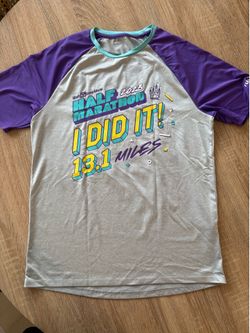 Disney Shirt Gray Purple Run Disney 2023 Half Marathon Finisher Shirt