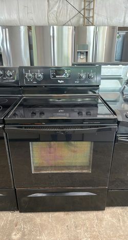 Whirlpool Electric Stove Black GlassTop