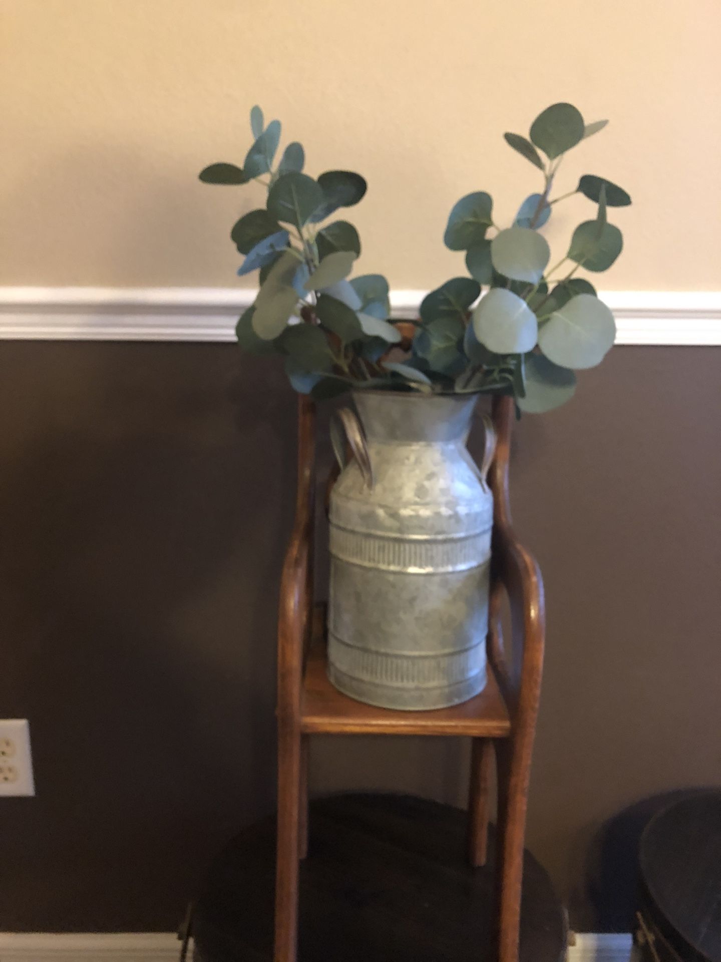 High back Wooden Doll/Plant Chair