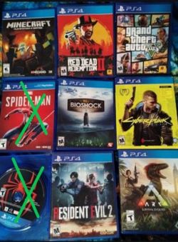 PS4 Games, $15 Each