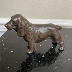 Vintage Bronze Springer Spaniel 4.5”x 3.5”