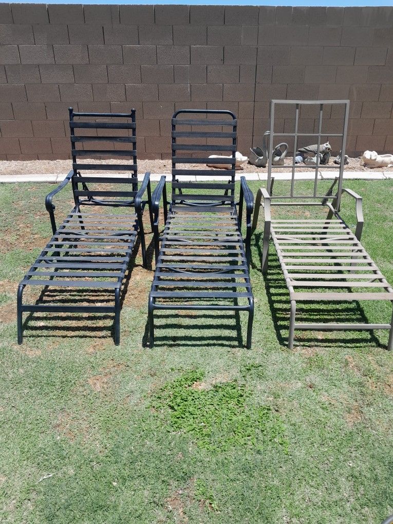 7 Outdoor Patio Chaise Lounge Pool Chairs $15-$20 Each Read Description See All Photos