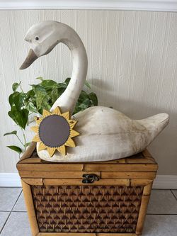 Antique Handcarved Swan Buoy