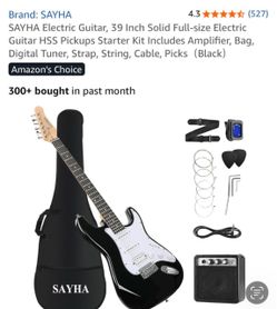 SAYHA 39-Inch Electric Guitar Black
