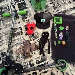 Minecraft Lot Of Toys Hat Plush Stuffed Animals Figures Watch Scooter Pop It 