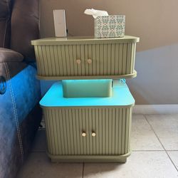 LED End Table With Storage