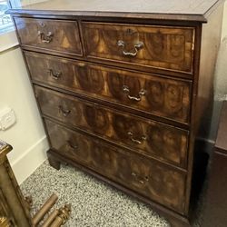 Georgian Antique Wooden Mahogany Tall Boy Drawer Chest