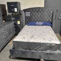 New 4pc Bedroom Set In Box Buy Now Pay Later $39 Down No Credit Needed 
