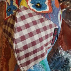 Cotton fabric stylish face mask adjustable straps washable reusable 47 total count