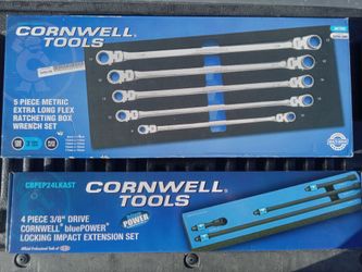 NEW Cornwell tool sets!! Long reach Ratchets, 3/8" lock impact Extensions!