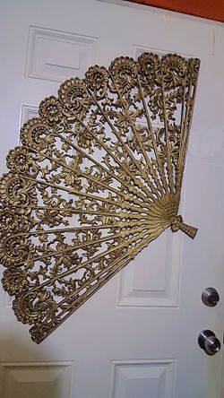 Vintage Burwood Wall Fans -Hollywood Regency style  set of 2