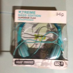 Blue Wired Headphones