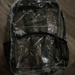 Clear & Black Backpack