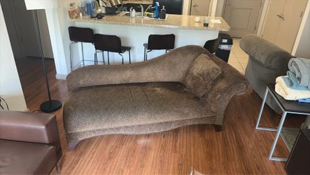Leopard print sofa and chaise