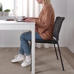Ikea TEGELÖN Indoor Outdoor Woven Dining Chair Set of 2