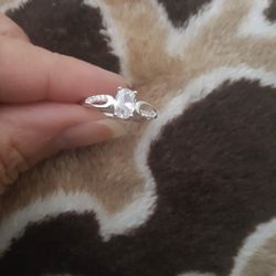 Real 925 Sterling Silver Wedding Ring Size 6/7