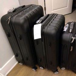 3 in 1 NEW Luggage set FREE Delivery Large Capacity for Traveling PIN Code Black
