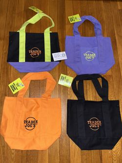 TRADER JOE'S HALLOWEEN MINI CANVAS TOTE BAG 