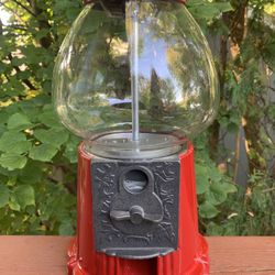 Vintage Carousel Industries  Metal & Glass Gum ball Machine 