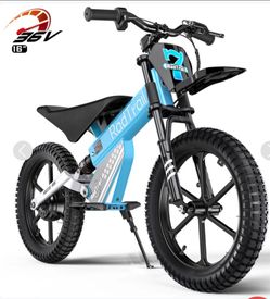 Blue, 36 V,16 inch kids electric dirt bike for advanced young riders