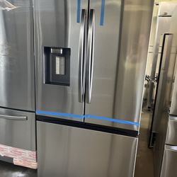 NEW OPEN BOX SAMSUNG FRENCH STYLE STAINLESS STEEL REFRIGERATOR