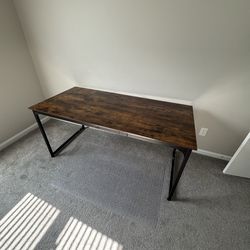 PRAISUN 63 X 29.5 Inch Computer Desk Metal Frame, Rustic Brown