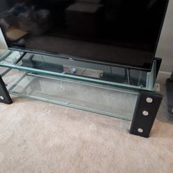 58” Glass TV Stand 