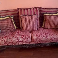 Burgundy Living Room Set 