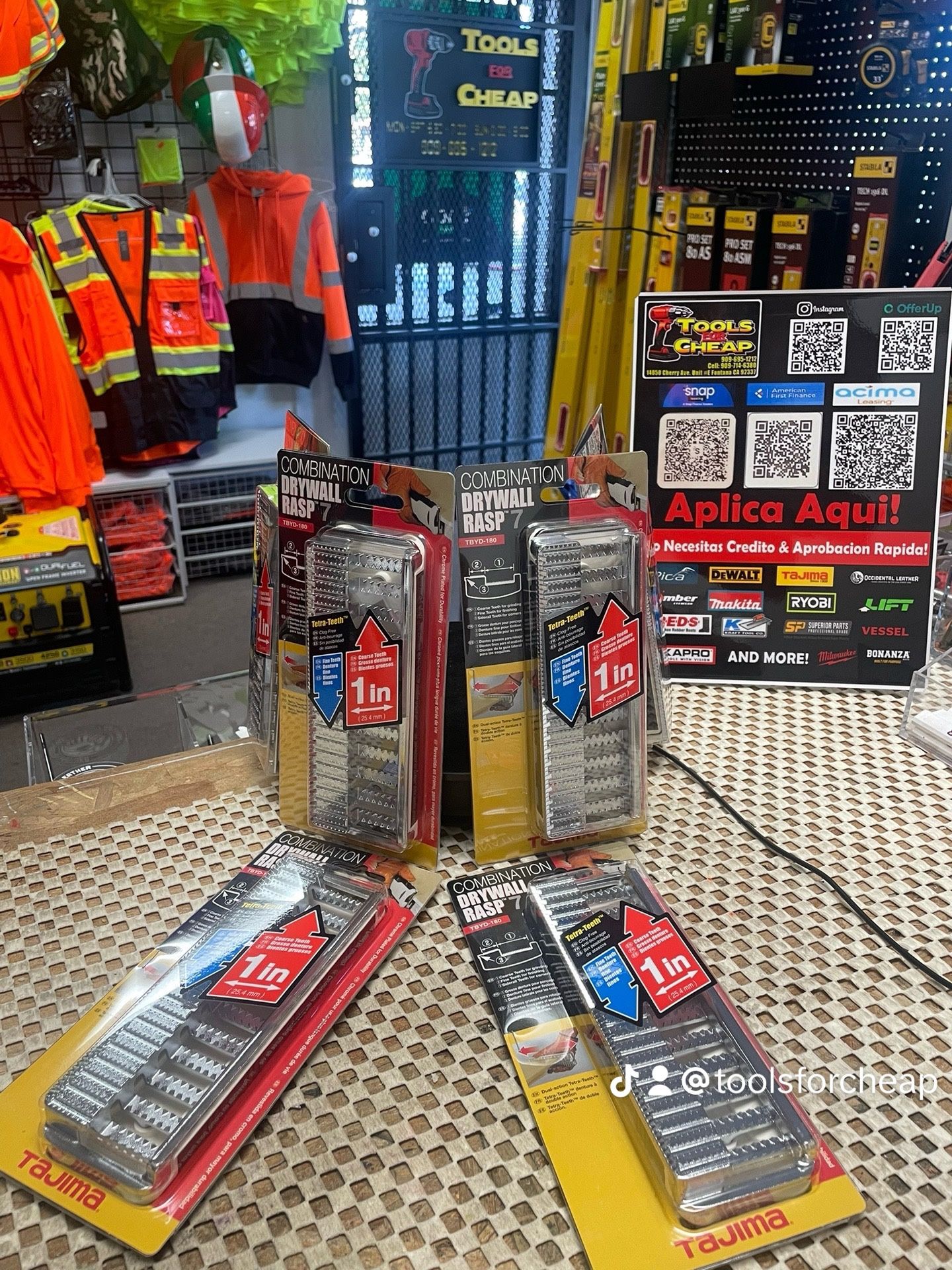 TAJIMA Combination Drywall Rasp. $32 EACH.
