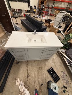 Bathroom Vanity with Marble Top – $400 OBO