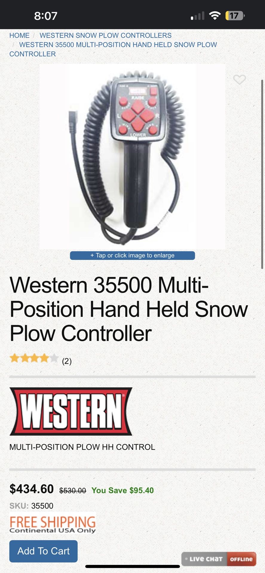 Western Plow Controller