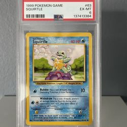 1999 POKEMON GAME 63 SQUIRTLE Ex-mt 6