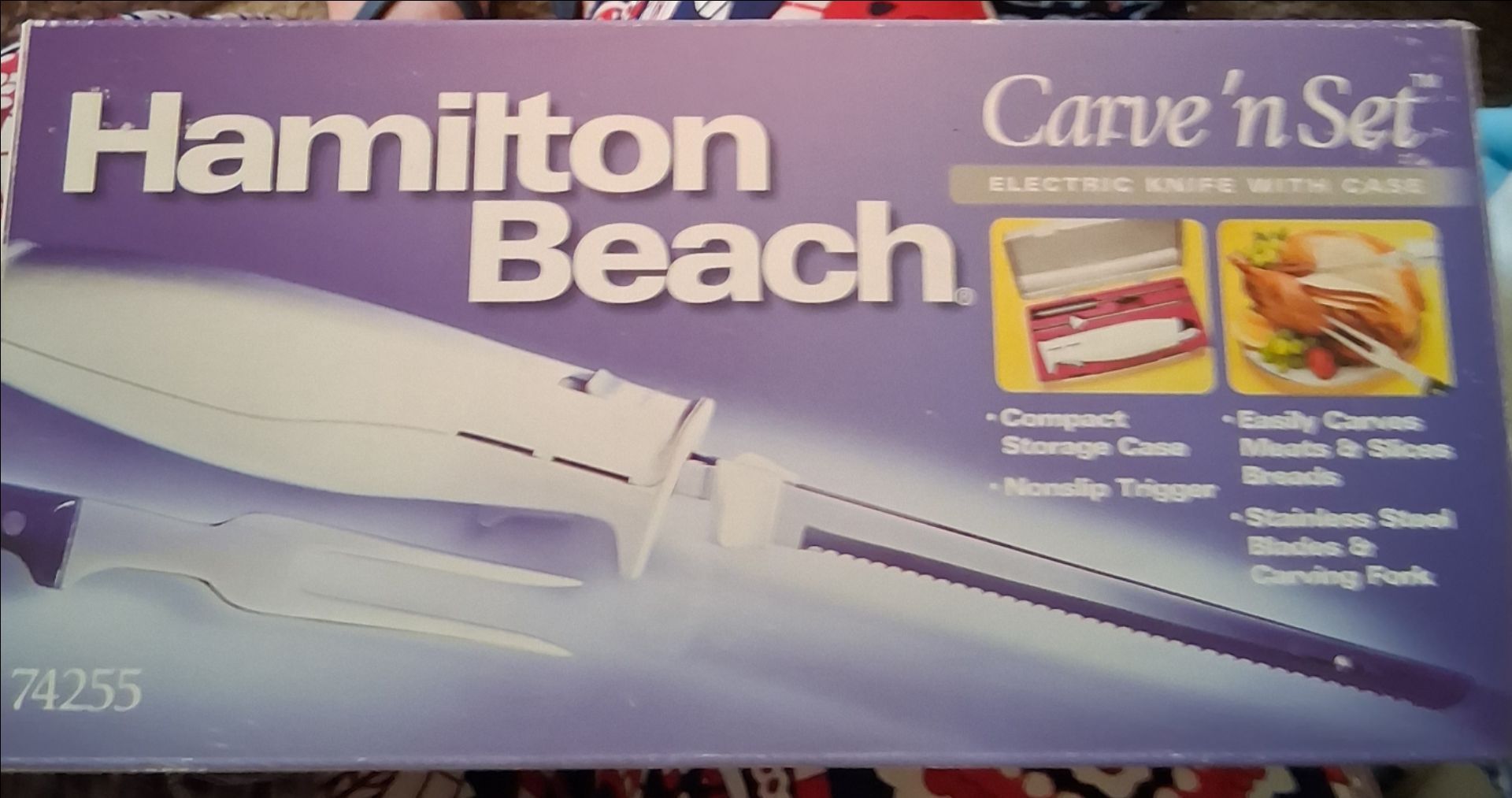 HAMILTON BEACH. Carve' n Set. Electric knife with case