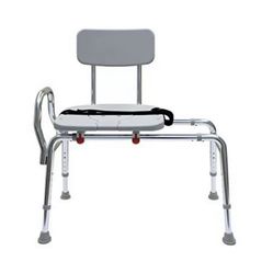 Eagle Health Pro-Slide Bathtub Transfer Bench & Sliding Shower Chair w/ Cut Out