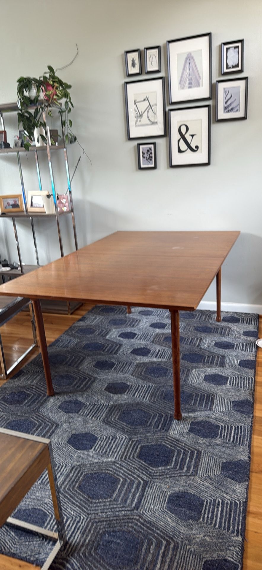 Mid-Century Expandable Wood Dining Table