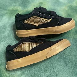 Vans Toddler Boy's Old Skool Black/Gold Harry Potter Skate Shoes