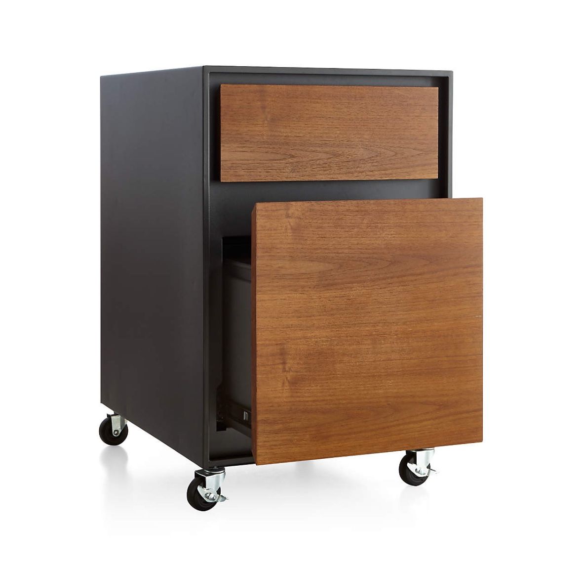 Crate & Barrel File Cabinet With Walnut Drawers (2 Available)