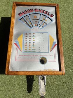 Vintage ABT Wagon Wheels wooden trade simulator -table top