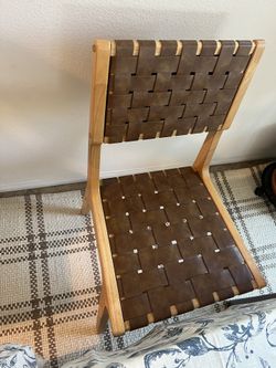 Woven Accent Chair Brown