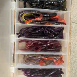 Fishing Worms Plastics Tackle Boxes