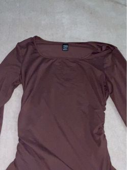 SHEIN Brown Long Sleeve Top