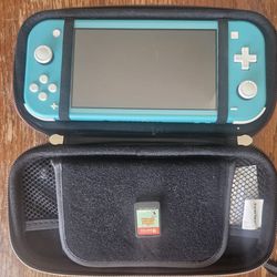 Nintendo Switch With Case And Animal Crossing 