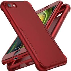 Designed for iPhone SE 2020 Case, ORETech Designed for iPhone 7/8 Case with[2 x Tempered Glass Screen Protector]360° Heavy Duty Anti-Scratch Cover TPU