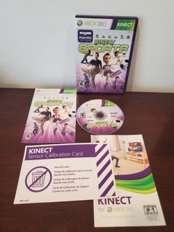 XBOX 360 Kinect Sports Game Complete with Manual Disc Sensor Calibration Card