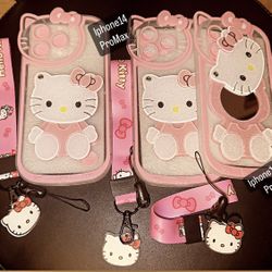 Hello Kitty IPhone Cases W/ Lanyard