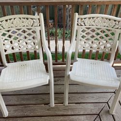 Pair of Nice Heavy Duty Outdoor Chairs.  *** Not the flimsy ones.  Originally $47. Each