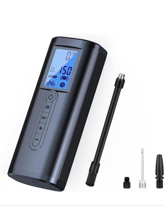 Woowind Tire Inflator Portable Air Compressor 150PSI Air Pump for Car Tires, Bike Pump, Auto Stop, Quick Inflation for Car Owners, Cyclists AP2-P

