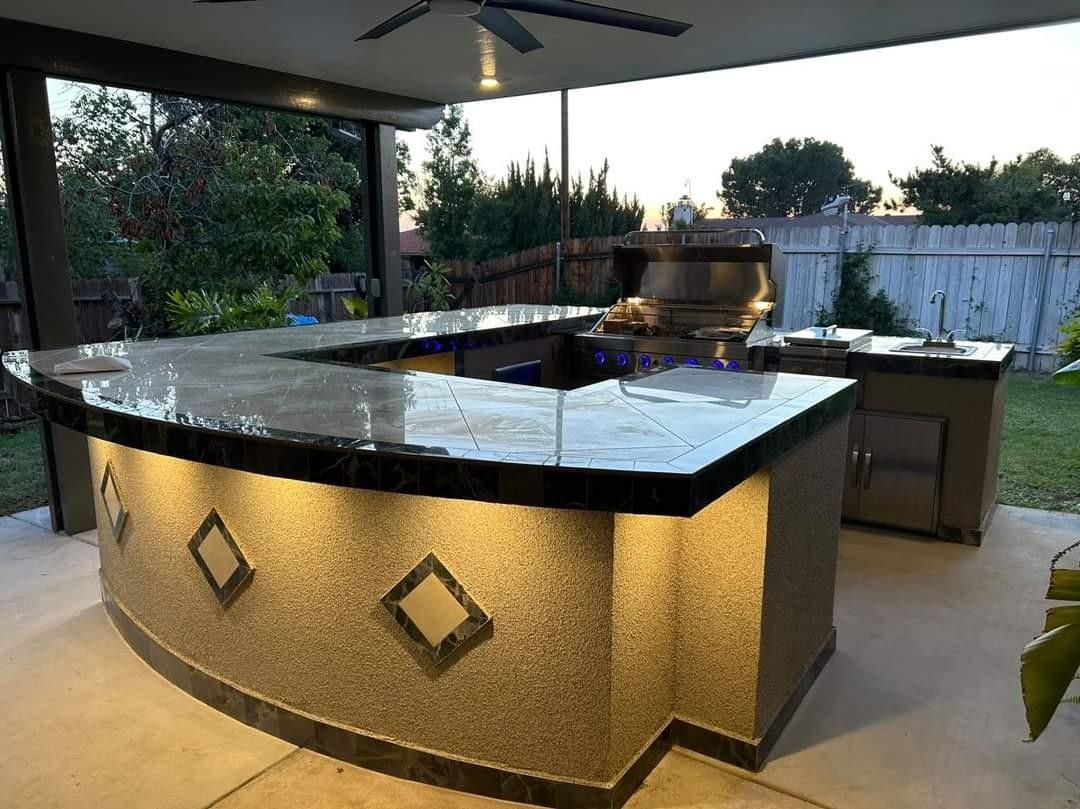 Custom made Aruba and U-Shape BBQ Islands