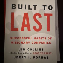 “Built to Last” Hardback Book By Jim Collins 