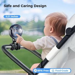 Portable USB Rechargeable Octopus Mini Fan For Strollers